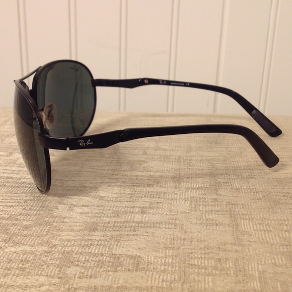 Men's Black RayBan Aviator Sunglasses - Picture 7 of 10